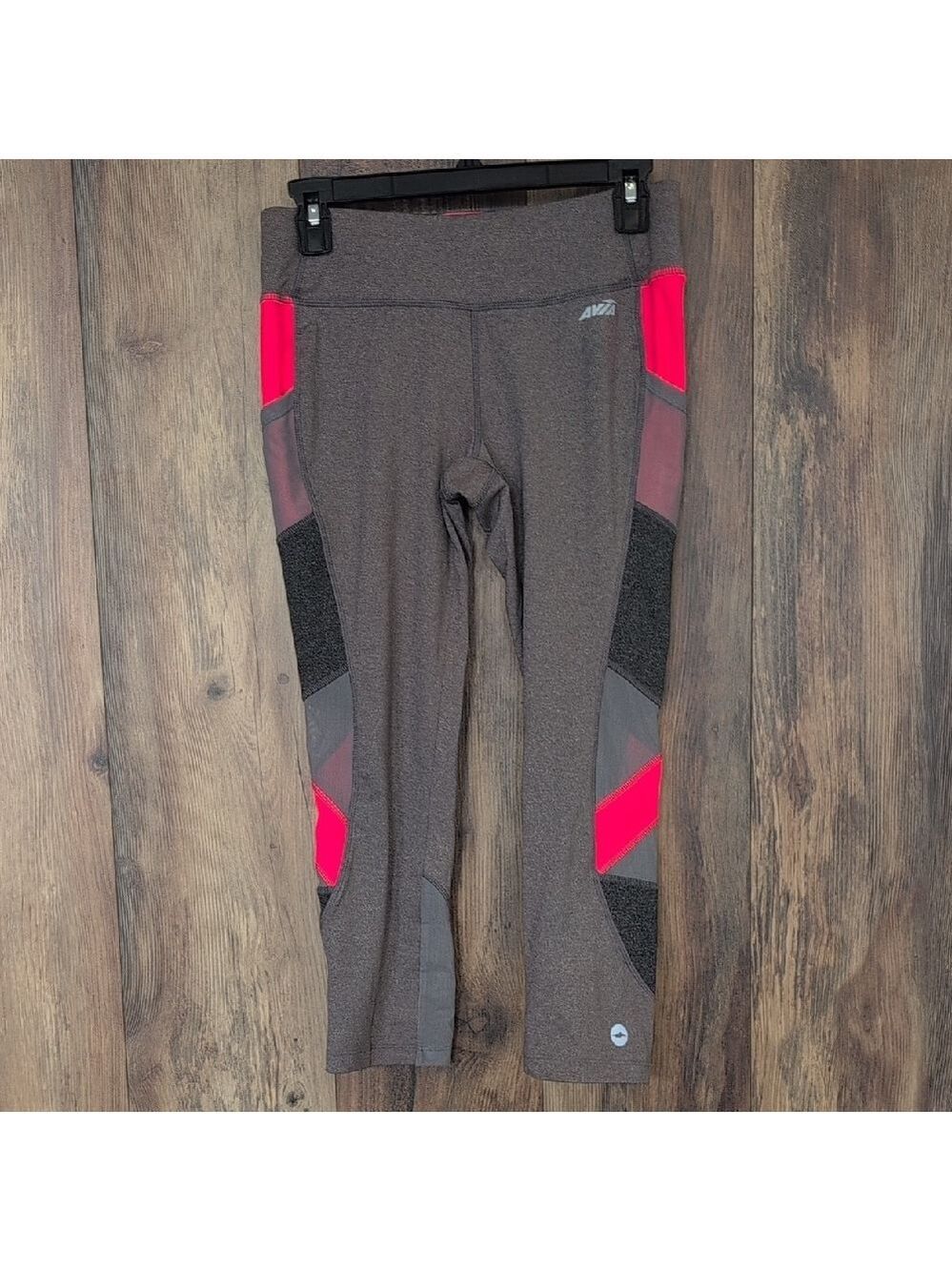 Avia Gray/Neon Pink Performance Leggings S          177JH